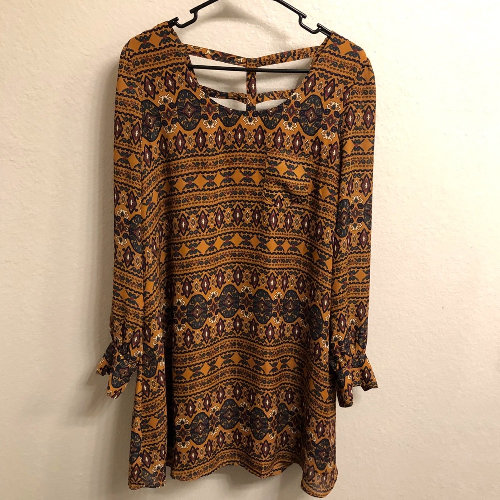 Large flowy dress with fun pattern